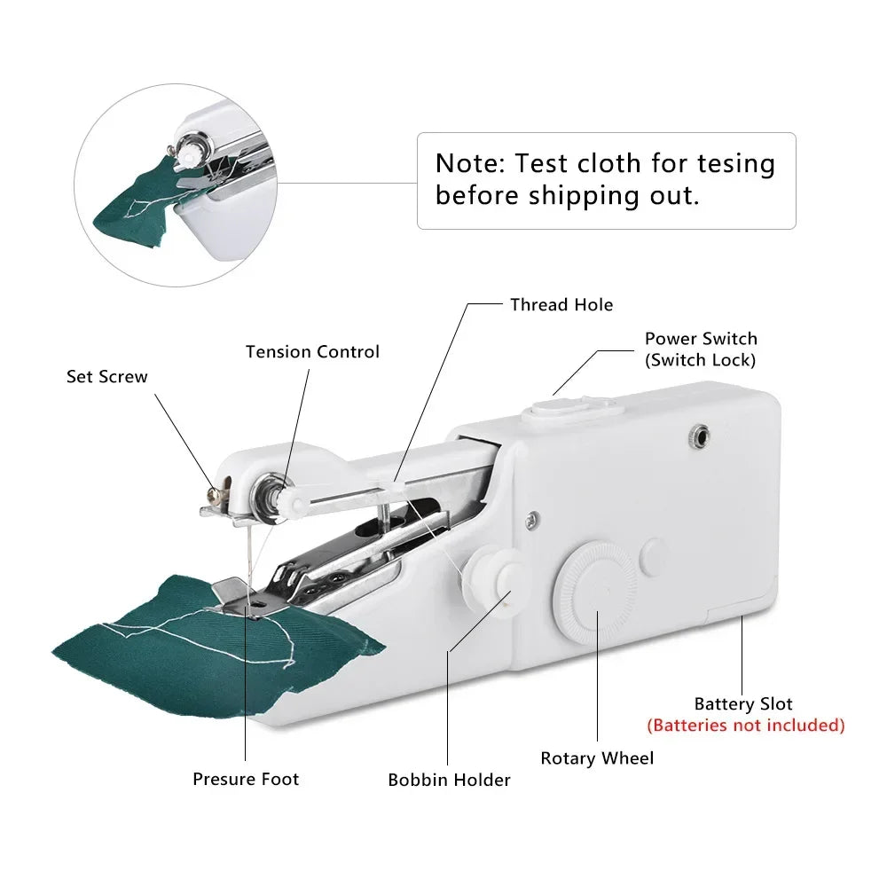 Portable Mini Handheld Sewing Machine - Cordless & Electric